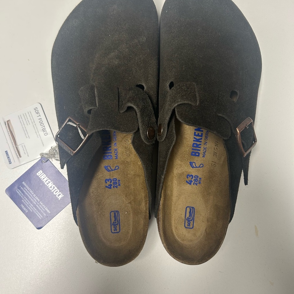 Birkenstock Mocha Suede Clogs